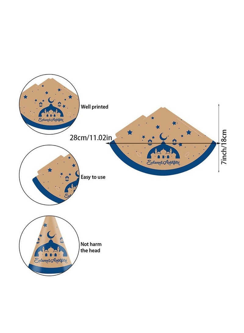 Eid Mubarak Paper Hats for Eid al-Adha, 6-Pack, Fun and Festive Party Hats for Family Celebrations - Image 4