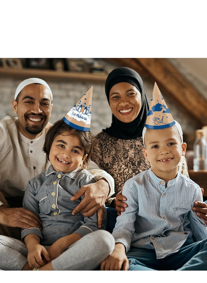 Eid Mubarak Paper Hats for Eid al-Adha, 6-Pack, Fun and Festive Party Hats for Family Celebrations - Image 1