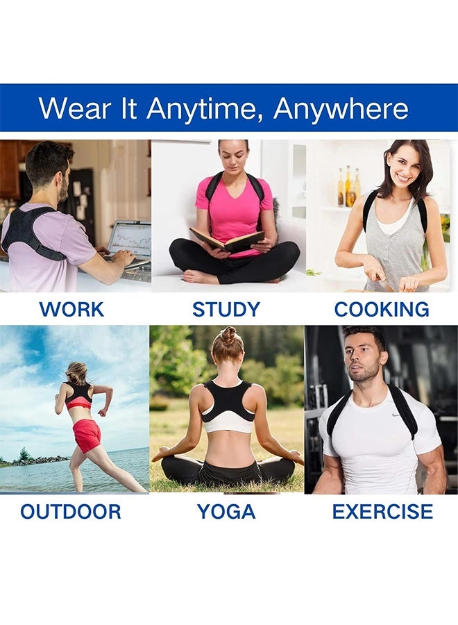 Posture Corrector For Men And Women| Universal Fit Adjustable Upper Back Brace For Clavicle To Support Neck, Back And Shoulder Pain Relief Kyphosis Straightener Spine Support - Image 5