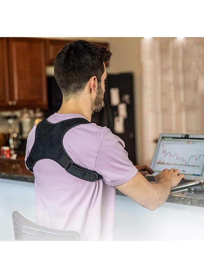 Posture Corrector For Men And Women| Universal Fit Adjustable Upper Back Brace For Clavicle To Support Neck, Back And Shoulder Pain Relief Kyphosis Straightener Spine Support - Image 2