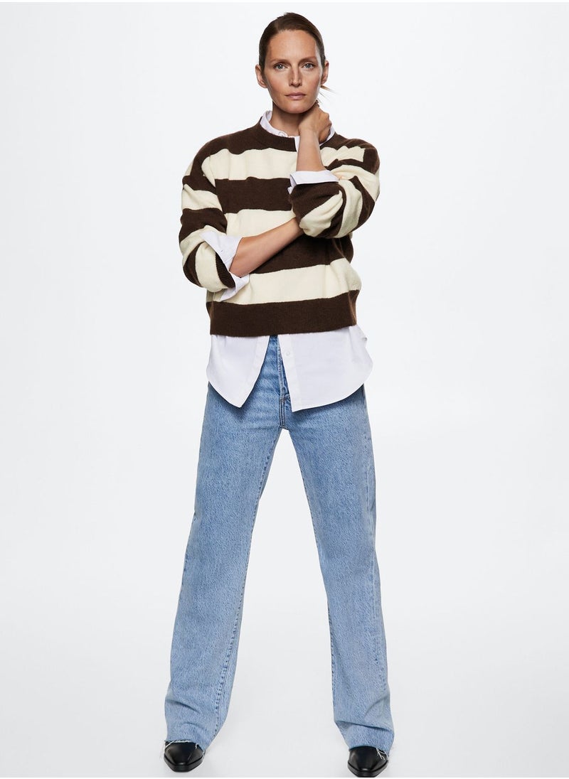 MANGO - Striped Round Neck Sweater - Image 1