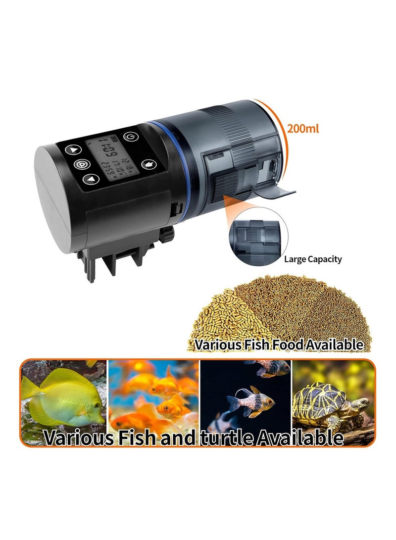 Generic Automatic Digital Fish Feeder for Aquariums – Battery Operated Timer Feeder with Screen, Adjustable Feeding Time & Food Quantity  - Image 5