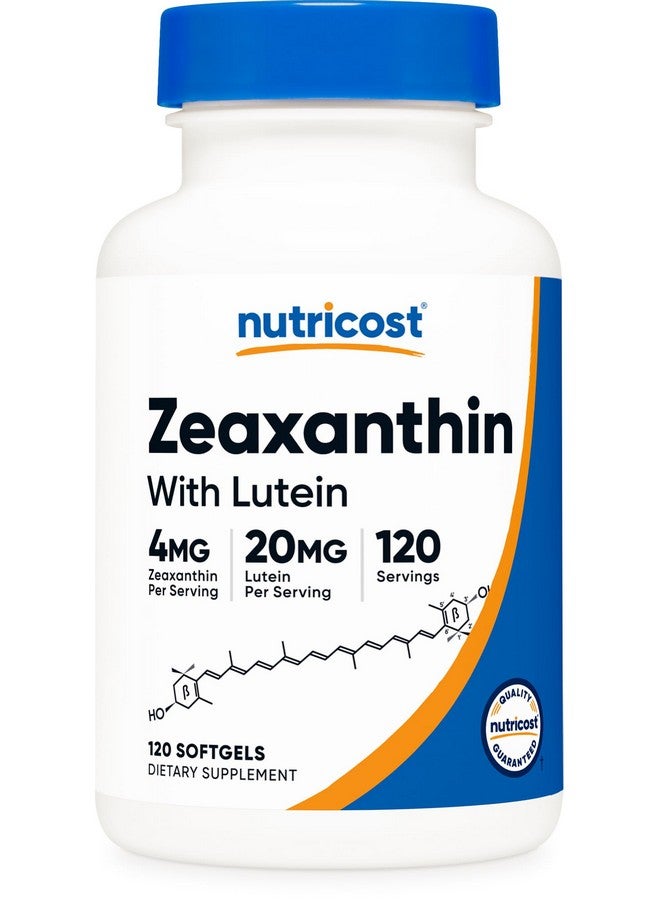 Nutricost Zeaxanthin with Lutein 20mg, 120 Softgels - Potent, Non-GMO, Gluten Free - Image 1