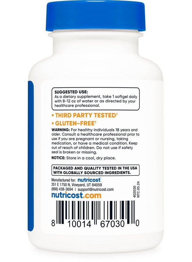 Nutricost Zeaxanthin with Lutein 20mg, 120 Softgels - Potent, Non-GMO, Gluten Free - Image 4