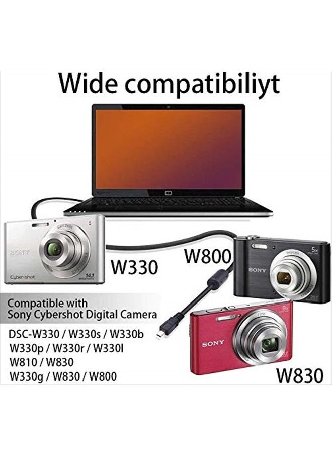 USB Battery Charger Data Sync Cable Cord for Sony Camera Cybershot DSC-W800 W810 W830 W330 s/b/p/r