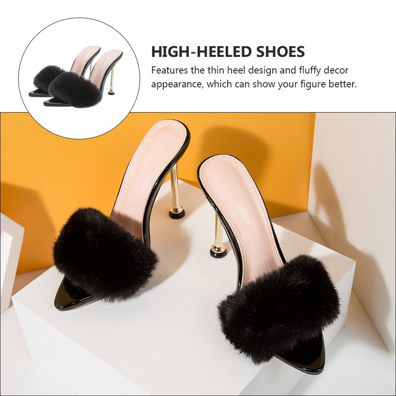 1 Pair Girl Stylish High-heeled Sandals Decor Sandals Thin Heel Sandals - Image 5