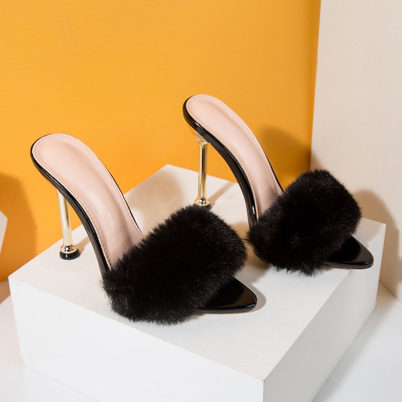1 Pair Girl Stylish High-heeled Sandals Decor Sandals Thin Heel Sandals - Image 4