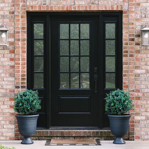 TRESIL BOTARO TRESIL Set of 2 - Pre-Potted 24" High Ball Shaped Boxwood Topiary- 16" Diameter - Plastic Pot - Image 2