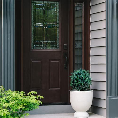 TRESIL BOTARO TRESIL Set of 2 - Pre-Potted 24" High Ball Shaped Boxwood Topiary- 16" Diameter - Plastic Pot - Image 4