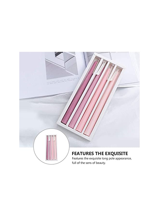 Green Tiger Taper Candles, 4 Pack Mulitcolor Handmade Natural Smokeless Candle, 8 Hours Long Burning, Long Tall Tapered Candles for Decor Wedding, Festival Party, Home Decor and Special Occasions (Blue) - Image 3