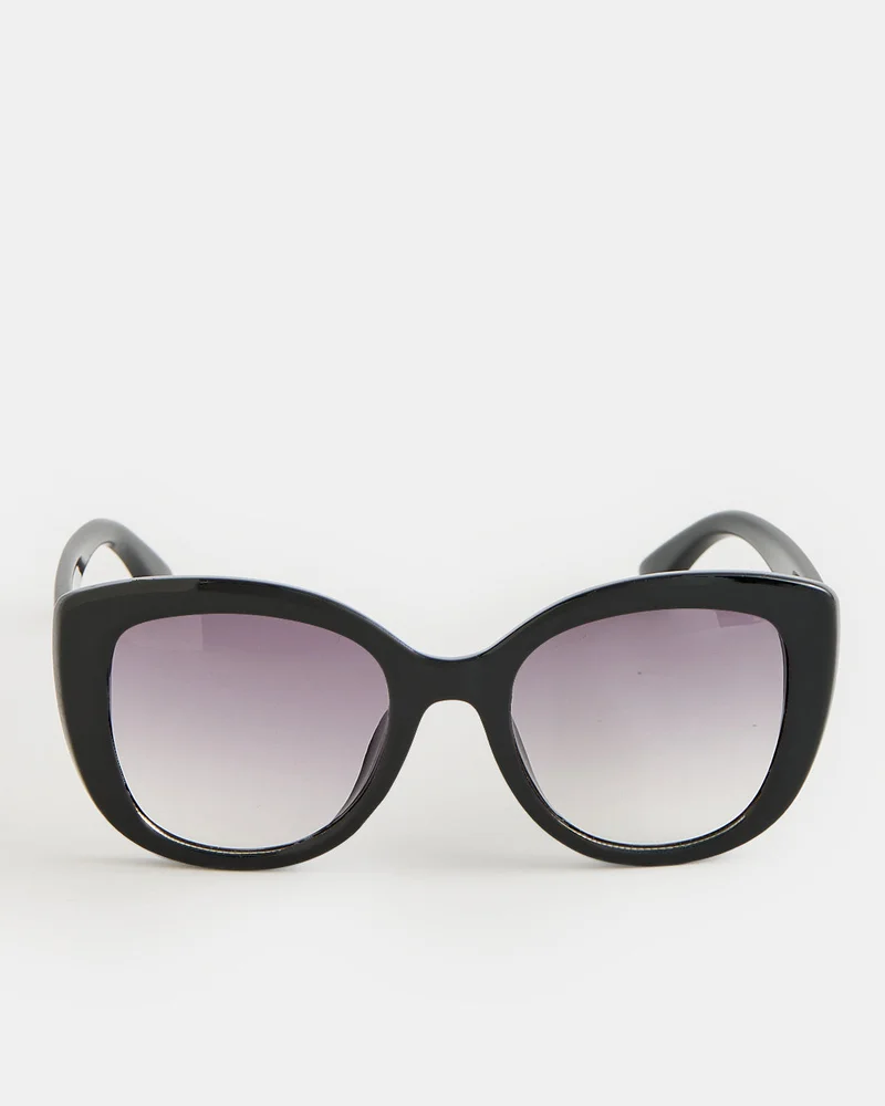 REDTAG Women Black Oversized Sunglasses