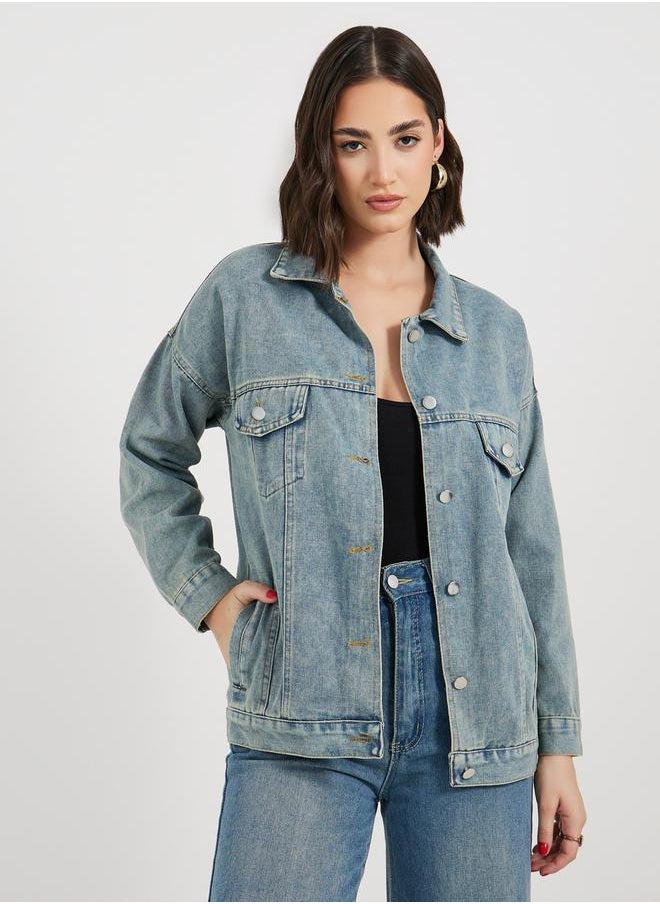 Styli - Regular Fit Regular Length Denim Jacket - Image 1