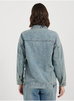 Styli Regular Fit Regular Length Denim Jacket  - Image 5