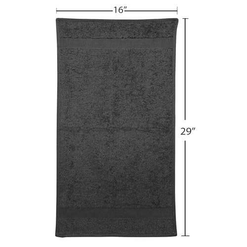 Fromm ColorSafe 100% Cotton Bleach Proof Salon Hair Towels for Hairstylists, Barbers, Spa, Gym in Black, 16" by 29", 12 Count Absorbent Stain Resistant Towels for Drying Curly, Long, Wavy Hair - Image 5