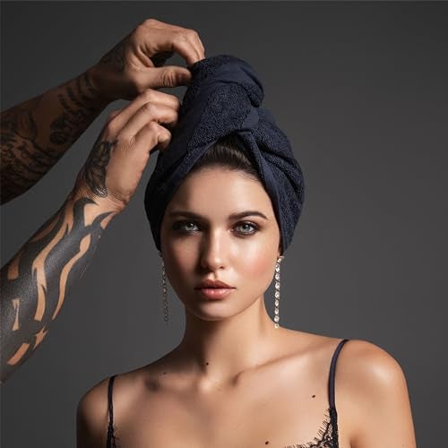Fromm ColorSafe 100% Cotton Bleach Proof Salon Hair Towels for Hairstylists, Barbers, Spa, Gym in Black, 16" by 29", 12 Count Absorbent Stain Resistant Towels for Drying Curly, Long, Wavy Hair - Image 3
