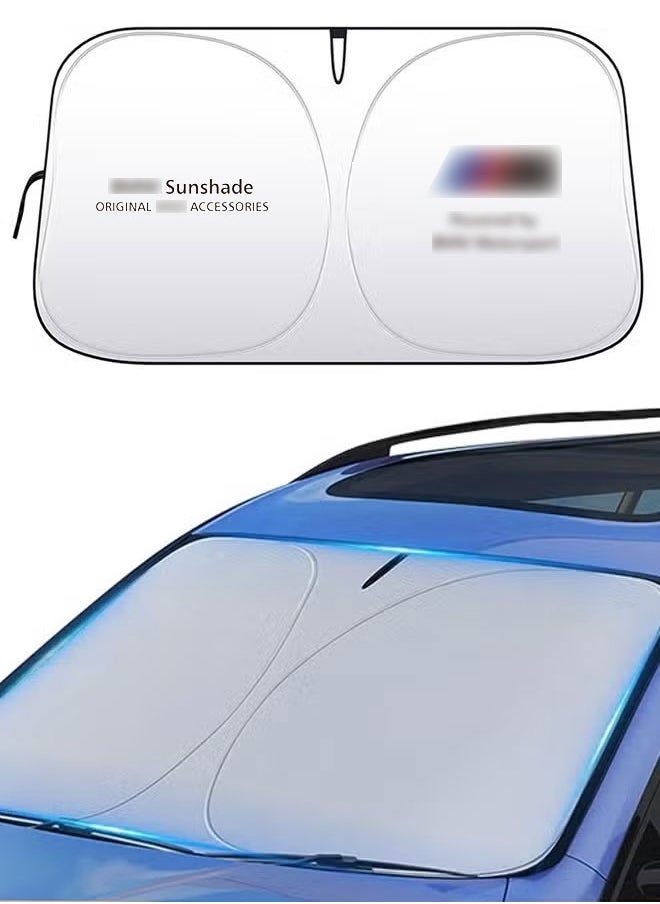 Occuwzz Reflective Car Windshield Sunshade - Ultimate Protection with Overlapping Design, Perfect Fit for Small Sedans & Hatchbacks  - Image 1