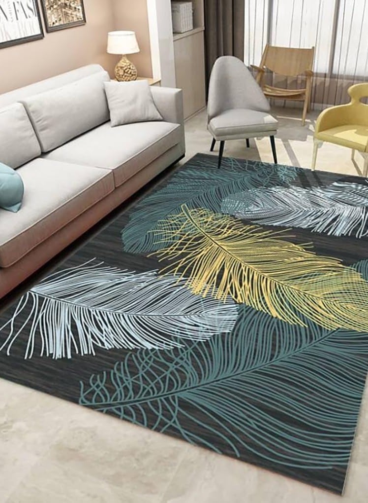 LEDIN Area Rugs Abstract Rug Modern Rugs Living Room Soft Short Pile Large Rug for Living Room Bedroom Dining Room Home Decor Non-Slip Floor Carpet Mat(160x230cm) - Image 5