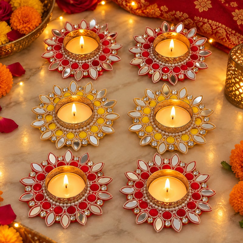 Decorative Tealight Holder for Diwali - CAD012 - Image 4