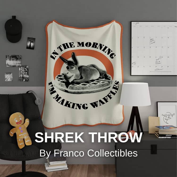 Franco Franco Shrek Donkey Bedding Super Soft Micro Raschel Throw  46 in x 60 in  (Official Licensed Shrek Product) Collectibles  - Image 4
