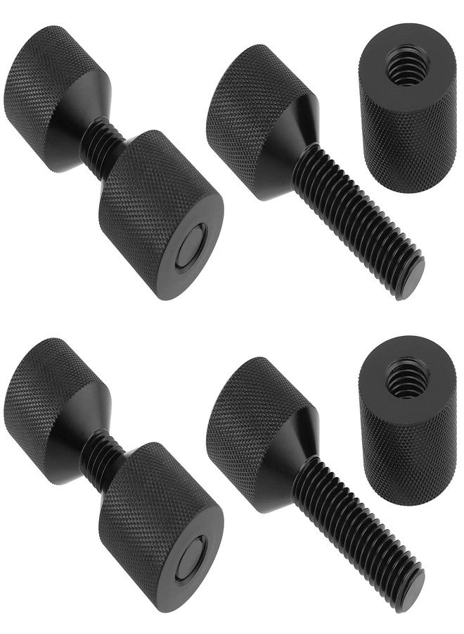 HOZEON 4 PCS 1-1/8 Inch Aluminum Two Hole Pins, Flange Alignment Pins for 1/2 - 14 Inch 150LB Flanges, Black - Image 1