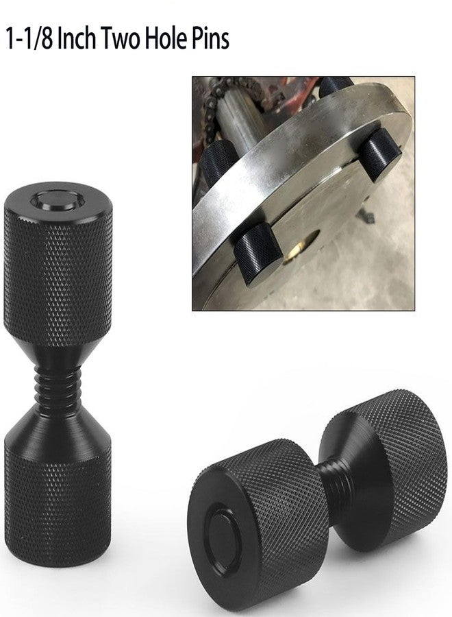 HOZEON 4 PCS 1-1/8 Inch Aluminum Two Hole Pins, Flange Alignment Pins for 1/2 - 14 Inch 150LB Flanges, Black - Image 5