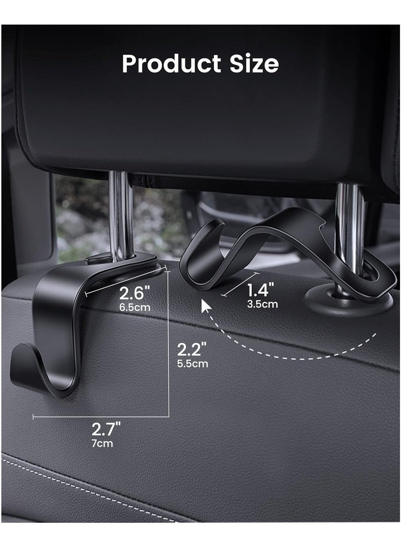 4 حزمة مقاعد السيارة مسند الرأس هوك منظّم تخزين المعاطف أمبريلا حقائب البقالة حقيبة اليد، ملحقات السيارة الداخلية - Image 3