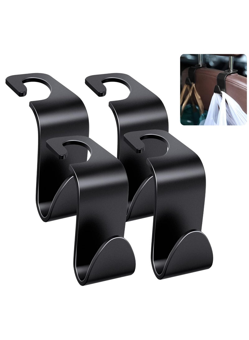 4 حزمة مقاعد السيارة مسند الرأس هوك منظّم تخزين المعاطف أمبريلا حقائب البقالة حقيبة اليد، ملحقات السيارة الداخلية - Image 1