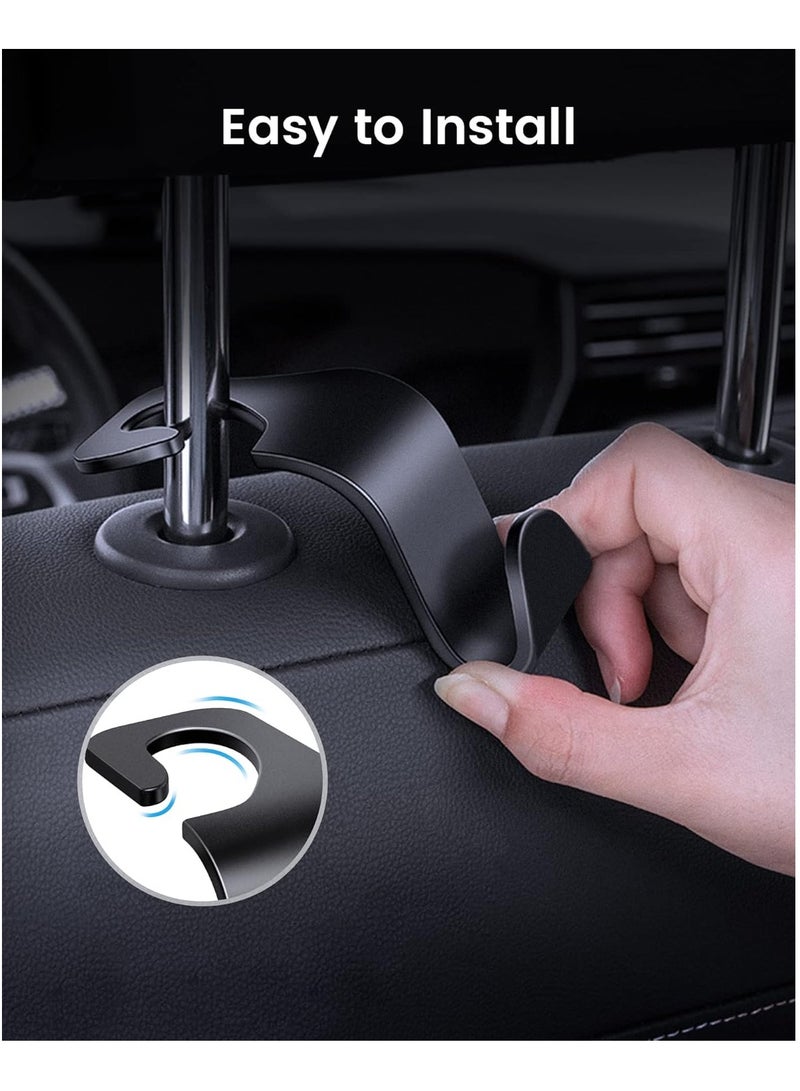 4 حزمة مقاعد السيارة مسند الرأس هوك منظّم تخزين المعاطف أمبريلا حقائب البقالة حقيبة اليد، ملحقات السيارة الداخلية - Image 2