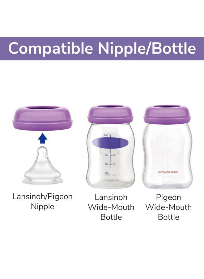 Maymom Bottle Dome Cap Bottle Top Sealing Disk Compatible With Lansinoh Bottle Momma Bottles Not Original Lansinoh Pump Parts Signature Pro Smartpump Manual Breastpump - Image 4