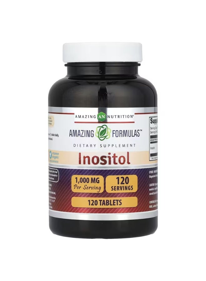 Amazing Nutrition Amazing Formulas Inositol - 1000 Mg, Tablets - Promotes Reproductive Health - Promotes Circulation & Liver Function (120 Count (Pack of 2)) - Image 2