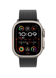 Stylish Stainless Steel Milanese Band with Double Button Clasp for Apple Watch Ultra 2 | Fits 49mm, 45mm, 44mm, 42mm Black