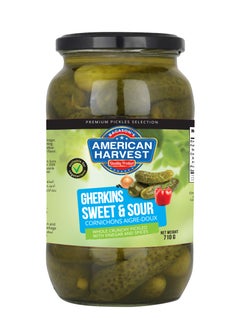 American Harvest Whole Dill Pickle Gherkins 710g  - Image 1