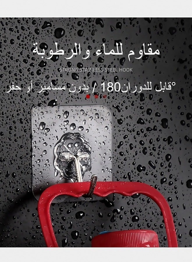 إس واي سيلكت ٢٠ قطعة من خطافات الحائط الشفافة القوية – مقاومة للماء والزيت، لاصقة ذاتياً، بدون حفر، قابلة لإعادة الاستخدام للمنازل والمطابخ - Image 3