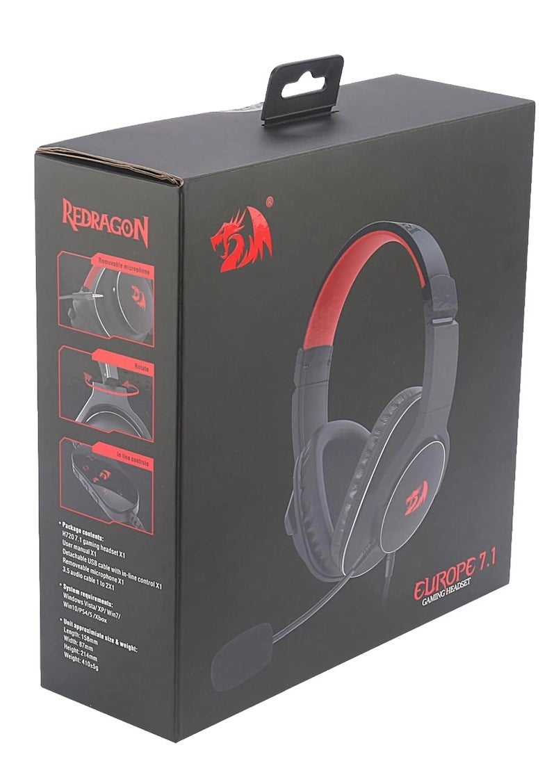 Redragon H720 Europe USB - Gaming headset - Black - Image 4