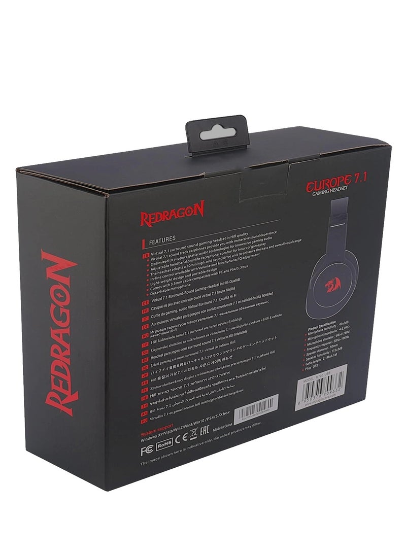 Redragon H720 Europe USB - Gaming headset - Black - Image 5