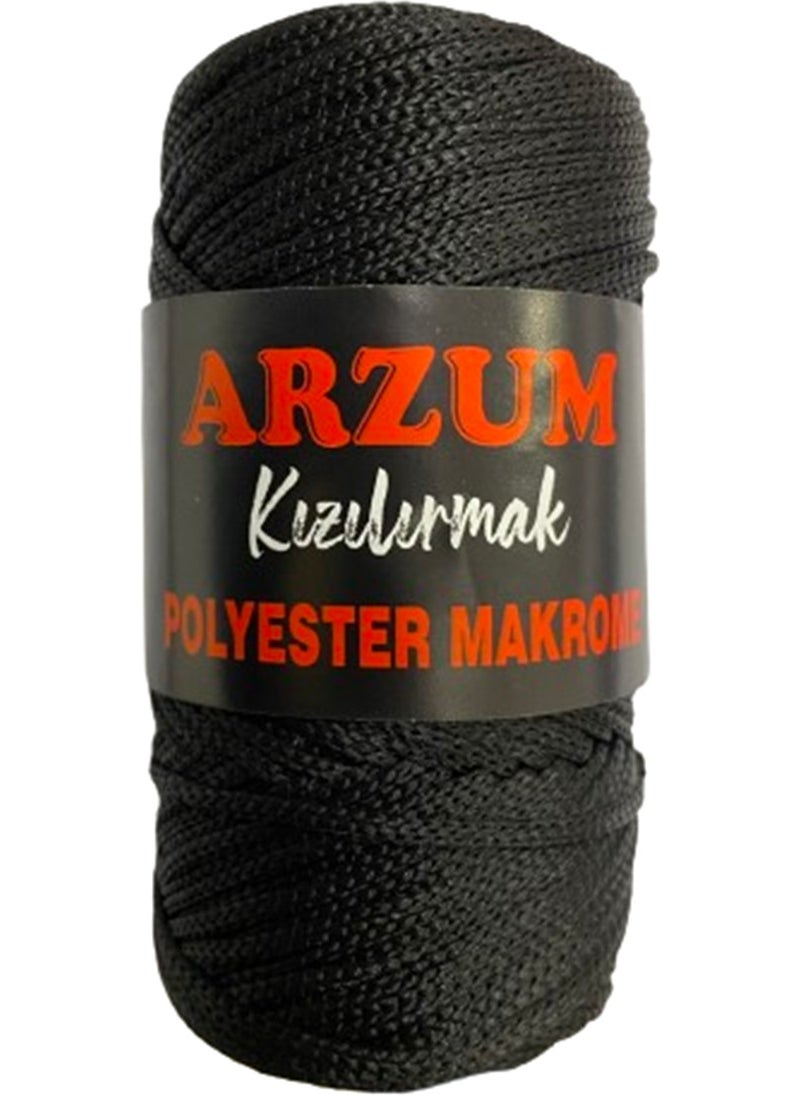 Arzum Kızılırmak Polyester Macrame Thread 100 gr Black  - Image 1