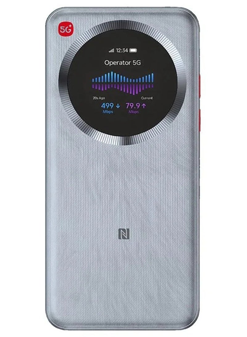 ZTE U30 Pro MU5358 5G Mobile WiFi Hotspot,Unlocked 5G Portable Router, Wi-Fi 6, 5000mAh Battery, Touch Screen, Connect Up to 32 Devices, Ultra-Fast Mobile Broadband for Home & Travel silver - Image 1