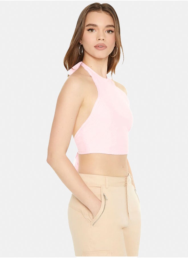 FOREVER 21 - Cropped Halter Top - Image 1