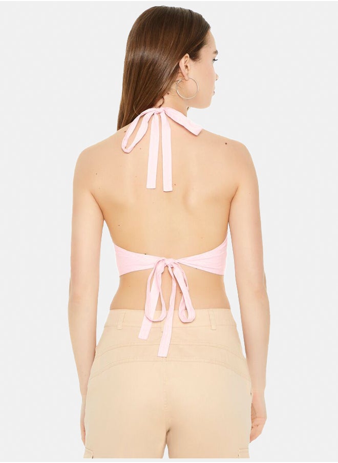 FOREVER 21 - Cropped Halter Top - Image 1