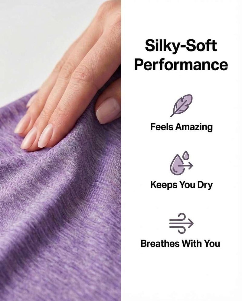 REALESSENTIALS Real Essentials 5 Pack: Women's Dry-Fit Short Sleeve V Neck T Shirt Workout Fitness Yoga Top Tee, Set 10, M - Image 5