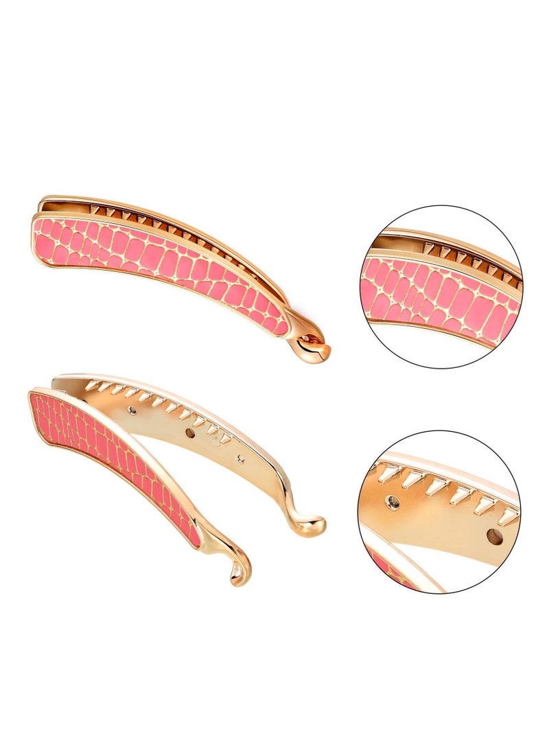 Y&D Valentines Banana Hair Clip Clincher Combs Clips Large No Slip Ponytail Maker Holder Retro Classic for Women and Girls Accessory Clamps,Reduce The Damage to Your Hair,12pcs - Image 5