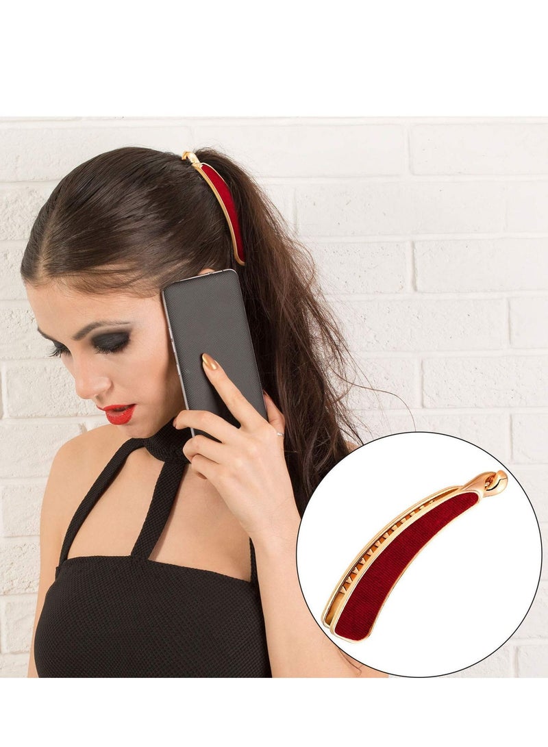 Y&D Valentines Banana Hair Clip Clincher Combs Clips Large No Slip Ponytail Maker Holder Retro Classic for Women and Girls Accessory Clamps,Reduce The Damage to Your Hair,12pcs - Image 3