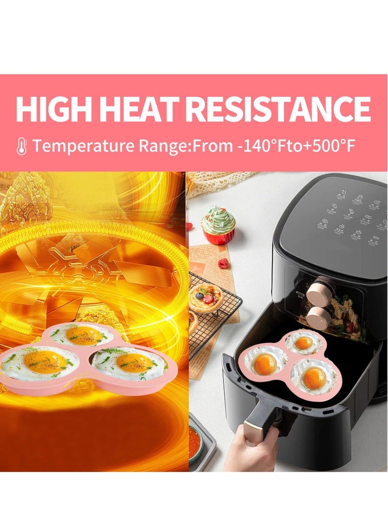 Silicone Air Fryer Egg Pan, Non-Stick Air Fryer Baking Pan Cupcake Pan Reusable Silicone Muffin Pan Tray for Making Egg Muffin, Baking Hamburger, Fried Egg, Cupcake, Tart and Dessert - Image 4
