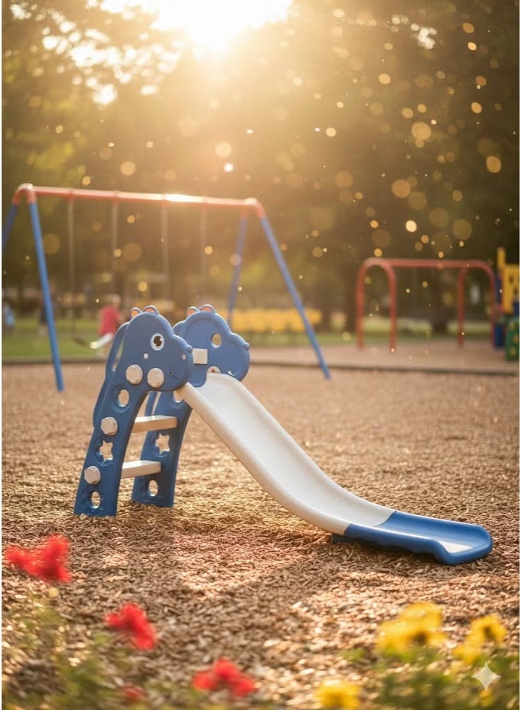 فول جوي زحليقة أطفال صغيرة 2 في 1 مع حلقة كرة سلة، زحليقة قابلة للطي للأطفال الصغار والأولاد والبنات والمتسلقين، ألعاب داخلية وخارجية - Image 5