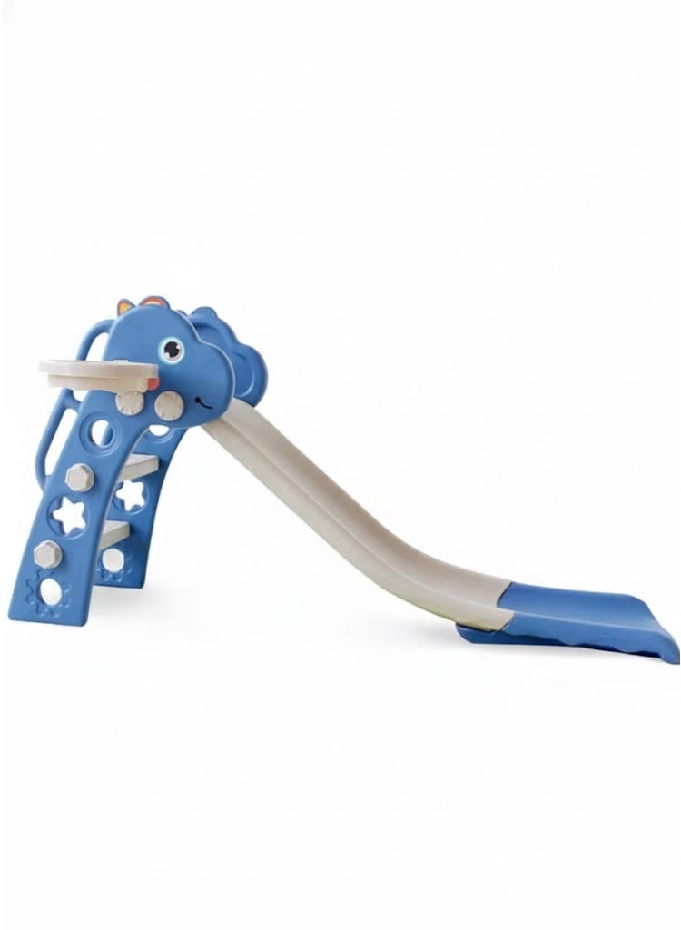 فول جوي زحليقة أطفال صغيرة 2 في 1 مع حلقة كرة سلة، زحليقة قابلة للطي للأطفال الصغار والأولاد والبنات والمتسلقين، ألعاب داخلية وخارجية - Image 1