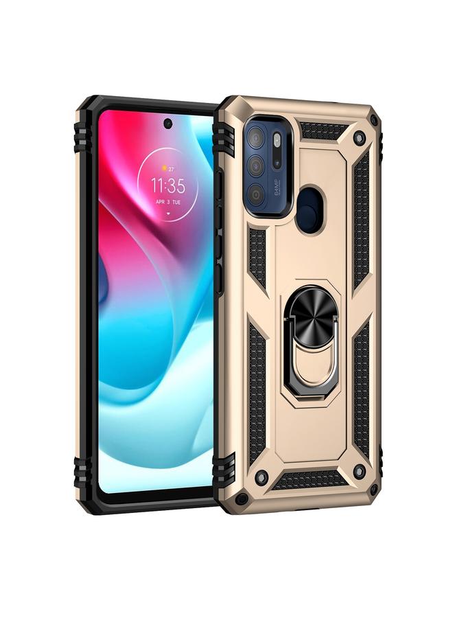 S-TOP Case For Motorola Moto G60s Shockproof TPU + PC Phone Case with 360 Degree Rotating Holder - Image 2