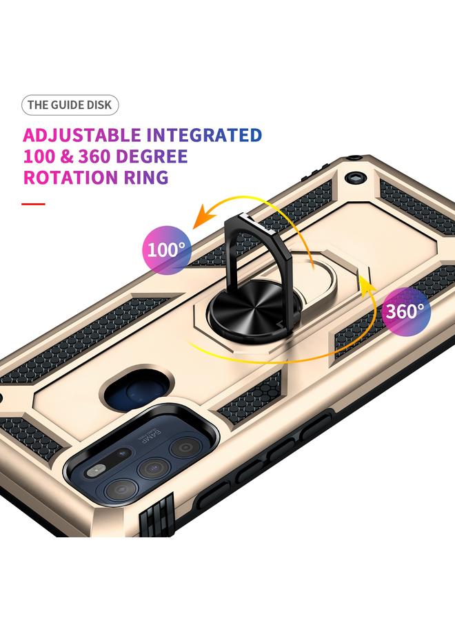 S-TOP Case For Motorola Moto G60s Shockproof TPU + PC Phone Case with 360 Degree Rotating Holder - Image 4