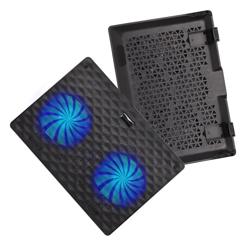 ZEBRONICS , ZEB-NC3300 USB Powered Laptop Cooling Pad with Dual Fan, Dual USB Port and Blue LED Lights - Image 2