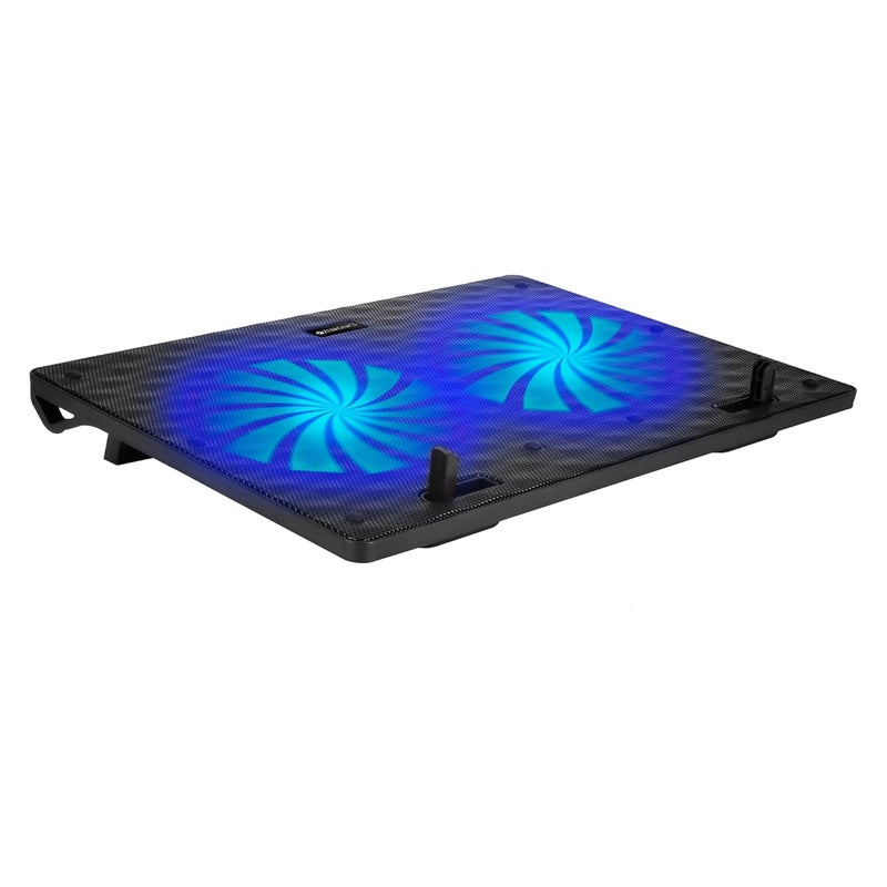 ZEBRONICS , ZEB-NC3300 USB Powered Laptop Cooling Pad with Dual Fan, Dual USB Port and Blue LED Lights - Image 1