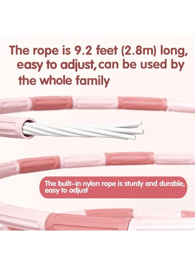 ساكن حبل القفز الناعم المزيّن بالخرز، حبل قفز خالٍ من التشابك قابل للتعديل مع مقابض ناعمة مضادة للانزلاق، حبل قفز للأطفال مجزأ 9.2 قدم للرجال والنساء والأطفال للحفاظ على لياقتهم البدنية - Image 4